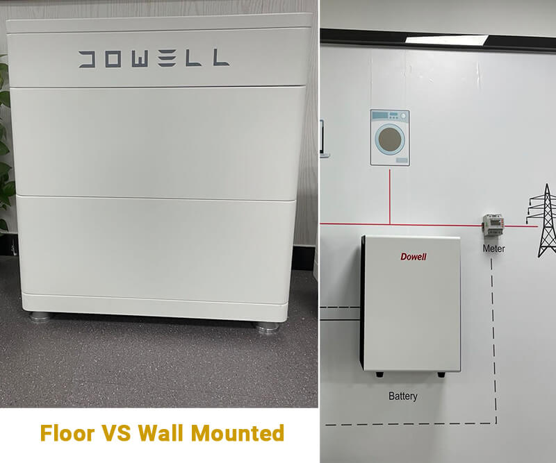 home battery storage - floor vs wall mounted